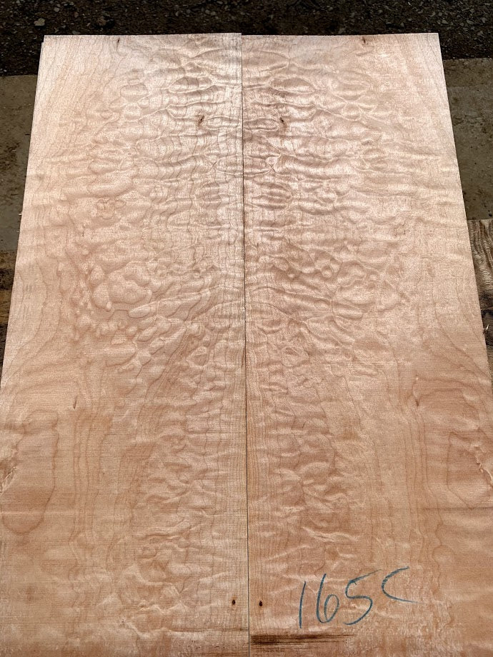 165 A-D Quilted Maple Bookmatched Set