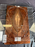 #1649 exotic grade curly walnut Instrument set