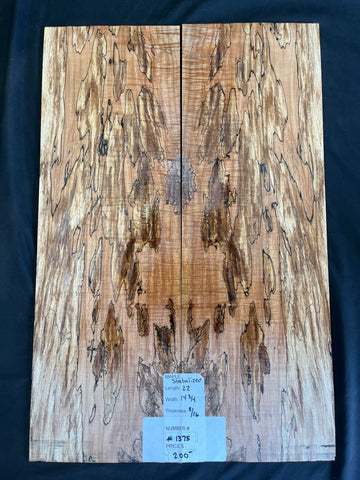 #1375 Stabilized Spalted Curly Maple Instrument Set