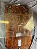#1639 figured walnut back/side set