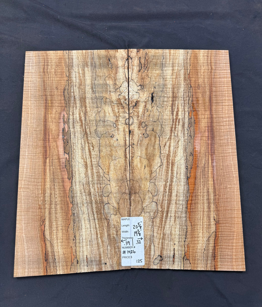 Field Maple Instrument #1426 Spalted Curly Maple Instrument Set