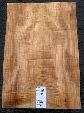 #1378 Curly Maple Carve Top