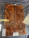 #1645 exotic grade curly walnut Instrument set