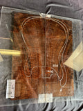 #1650 curly claro walnut instrument set