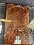 #1647 exotic grade curly walnut Instrument set