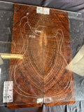 #1647 exotic grade curly walnut Instrument set