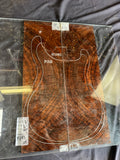 #1643 exotic grade curly walnut Instrument set