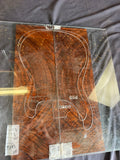 #1643 exotic grade curly walnut Instrument set