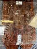 #1640 figured walnut back/side set