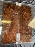 #1653 curly claro walnut Instrument set