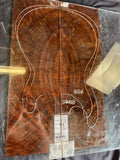 #1644 exotic grade curly walnut Instrument set