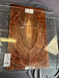 #1648 exotic grade curly walnut Instrument set