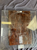 #1634 curly claro walnut Instrument set
