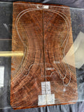 #1646 exotic grade curly walnut Instrument set
