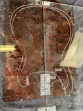 #1573 feathered claro walnut Instrument set