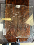 #1638 figured walnut back/side set