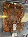 #1575 feathered claro walnut Instrument set