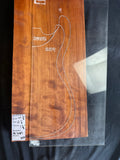 #2087 curly redwood Instrument billet