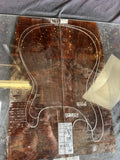 #1637 curly claro walnut Instrument set