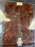 #1541 feathered claro walnut Instrument set