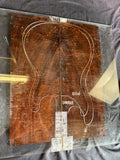#1650 curly claro walnut instrument set