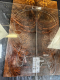 #1579 feathered Bastogne walnut Instrument set