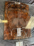 #1576 feathered Bastogne  walnut Instrument set