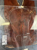 #1538 figured claro walnut Instrument set