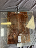 #1636 curly claro walnut Instrument set