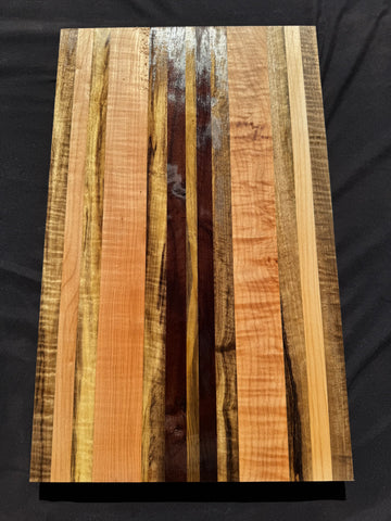 Figured mixed species cutting board (unfinished read description) #5018