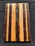 Figured mix species cutting board (unfinished read description) #5019