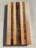 Figured maple/walnut cutting board (unfinished read description)#5013