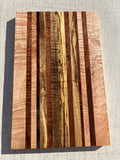 Figured mix species cutting board (unfinished read description) #5012