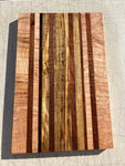 Figured mix species cutting board (unfinished read description) #5012
