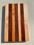 Figured maple and walnut cutting board (unfinished read description) #5011