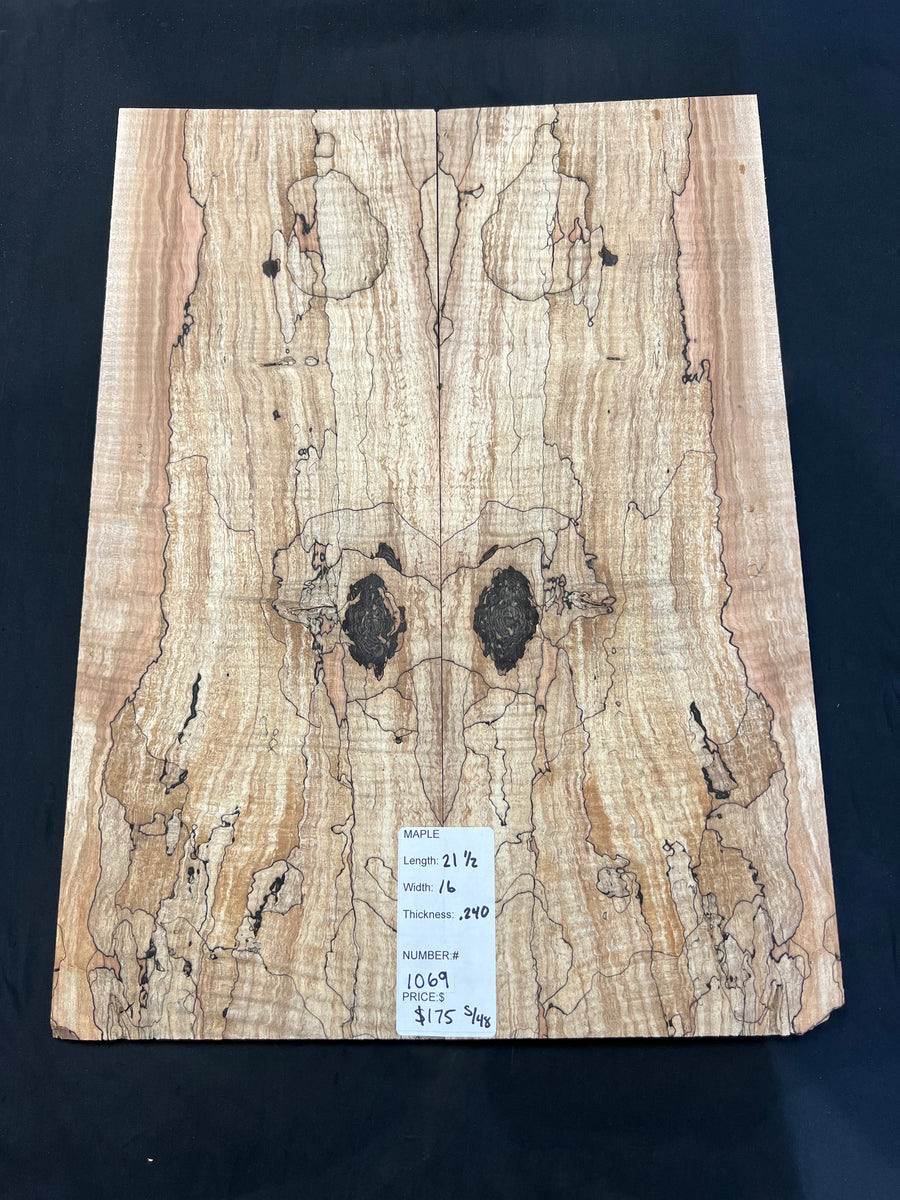 Field Maple Instrument #1069 Spalted Curly Maple Instrument Set