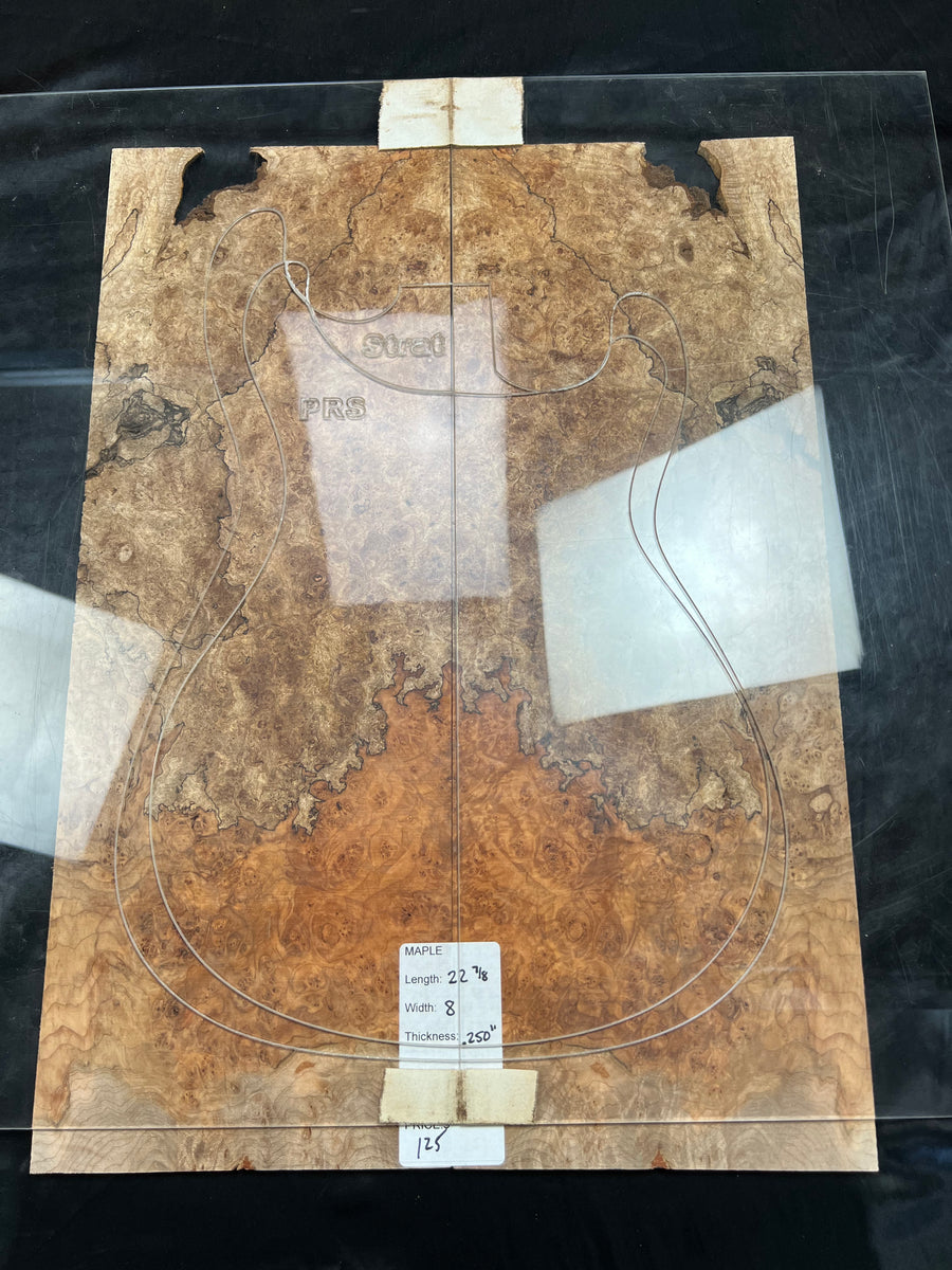 Field Maple Instrument #1149 Spalted Maple Burl Instrument Set