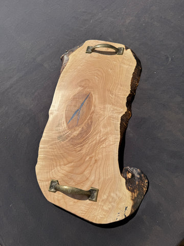 Figured maple serving tray