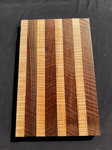 Highly figured cutting board (unfinished read description) #5007