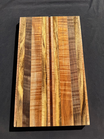 Figured mixed species cutting board (unfinished read description) #5008