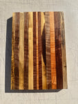 Figured mix species cutting board (unfinished read description) #5014