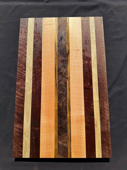 Figured mix species cutting board (unfinished read description) #5019