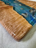 Epoxy & Curly Maple River Serving Tray EW1002