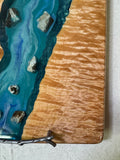 Epoxy & Curly Maple River Serving Tray EW1002