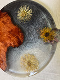 Redwood Dried Flowers & Epoxy Charcuterie Board with Handle #EW1007
