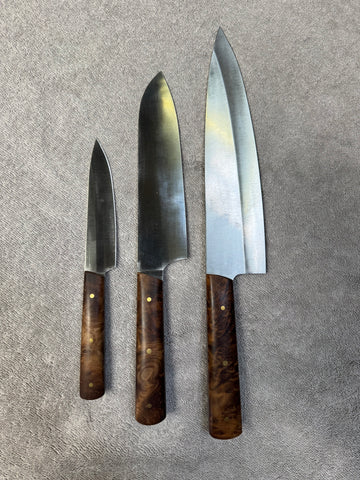 3 Knife Set with Curly Maple Handles #RK1000