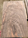 #166 A-E Full Body Flat Sawn Curly Bastogne Walnut Drop Top Billet